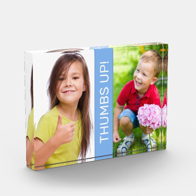 Personalise Two Image Photo Block (Left)