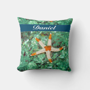 Personalise Underwater Starfish Cushion