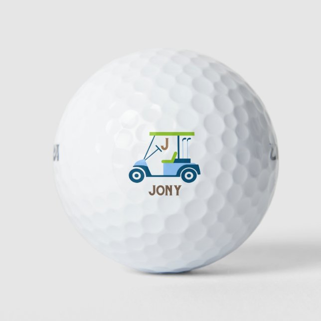 Personalise Unique Custom Best Golf Cart Monogram Balls (Front)
