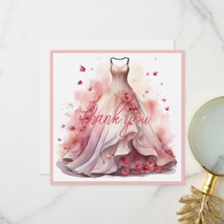 Personalise Upload Photo Bridal Shower Thank you Card