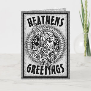Personalise Viking Heathens Greetings Card