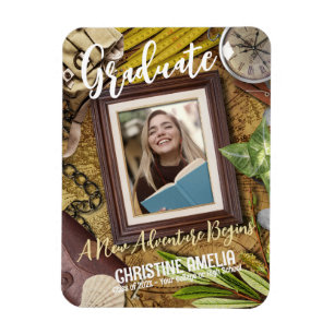 Personalise Vintage Adventurer Theme Announcement Magnet
