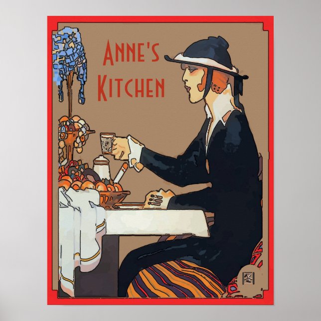 Personalise Vintage Coffee Kitchen Sign (Front)