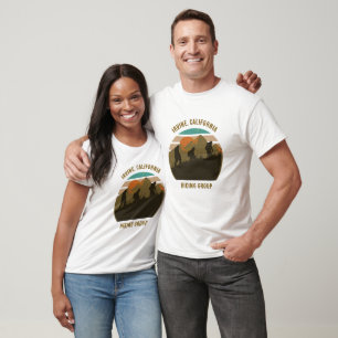 Personalise Vintage Sunset Mountain Hiking Group  T-Shirt