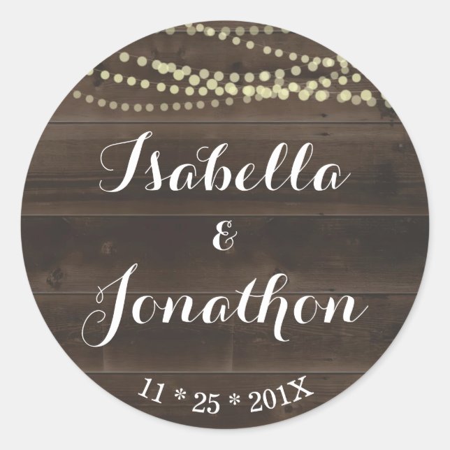Personalise w Couple's Names - Rustic Wedding Seal (Front)