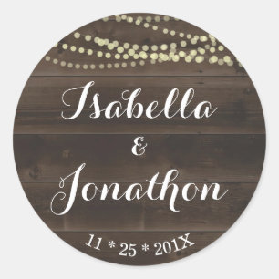 Personalise w Couple's Names - Rustic Wedding Seal