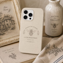 Personalise Warm Beige Vintage French Country Bee