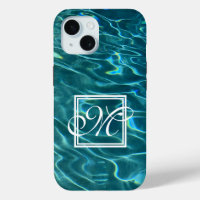 Personalise Water Pattern ocean waves monogram