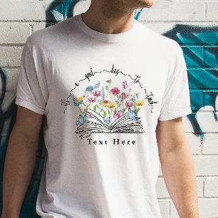 Personalise Watercolor Flower Teacher T-Shirt