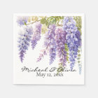 Personalise watercolor wisteria purple floral 