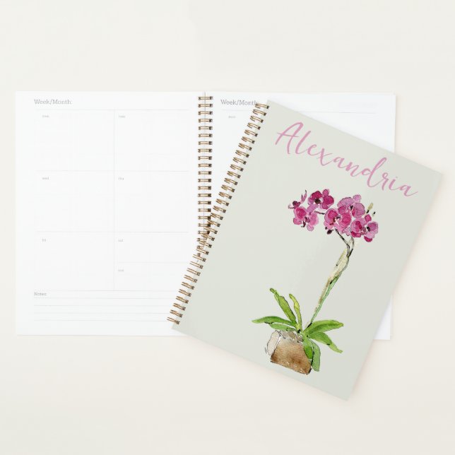 Personalise Watercolour Moth Orchard Planner (Display)