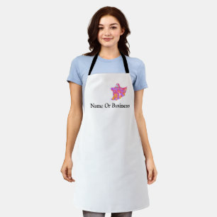 Personalise Wedding Bells Logo White Apron