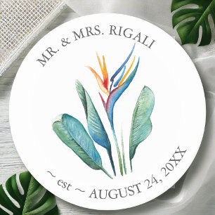 Personalise Wedding Coasters Watercolor Flower