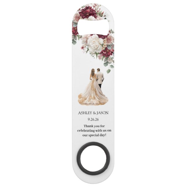 Personalise Wedding Favour Bottle Opener (Front)