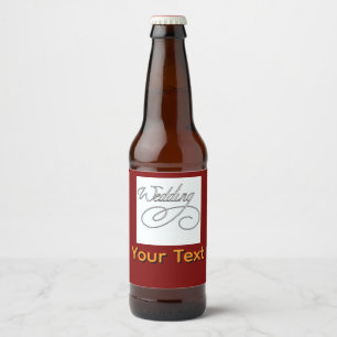 Personalise Wedding Logo Beer Bottle Label
