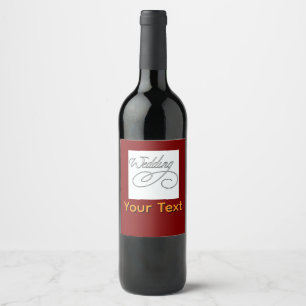 Personalise Wedding Logo Wine Label