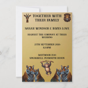 Personalise Wedding Zoo Invitation