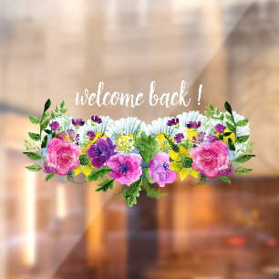 Personalise Welcome Back ! Pretty Floral Shop 
