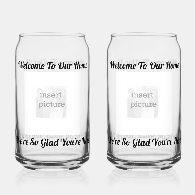 Personalise Welcome Soda Glass (Front)