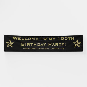 Personalise: Welcome to my 100th Birthday Party Banner