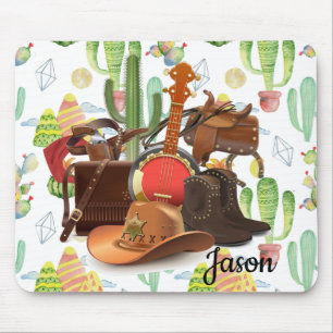 Personalise Western Sheriff Mouse Pad
