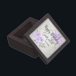 Personalise - White Glitter & Lavender Floral Gift Box<br><div class="desc">Personalise Gift Box featured with pretty purple lavender watercolor flowers on a white glittery background ready for you to personalise. ✔NOTE: ONLY CHANGE THE TEMPLATE AREAS NEEDED! 😀 If needed, you can remove the text and start fresh adding whatever text and font you like. 📌If you need further customisation, please...</div>