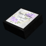 Personalise - White Glitter & Lavender Floral Gift Box<br><div class="desc">Personalise Gift Box featured with pretty purple lavender watercolor flowers on a white glittery background ready for you to personalise. This design can be used for other occasions such as Mother's Day, a Graduation, Grandmother Day, Wedding, Anniversary, etc... by simply changing the text. ✔NOTE: ONLY CHANGE THE TEMPLATE AREAS NEEDED!...</div>