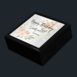 Personalise - White Glitter & Peach Floral Gift Box<br><div class="desc">Personalise Gift Box featured with pretty blush peach watercolor flowers on a white glittery background ready for you to personalise. This design can be used for other occasions such as Mother's Day, a Graduation, Grandmother Day, Wedding, Anniversary, etc... by simply changing the text. ✔NOTE: ONLY CHANGE THE TEMPLATE AREAS NEEDED!...</div>