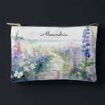 Personalise Wild Lavender flowers  Accessory Pouch<br><div class="desc">Personalise this Wild Lavender flower design and add a name</div>
