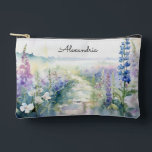 Personalise Wild Lavender flowers  Accessory Pouch<br><div class="desc">Personalise this Wild Lavender flower design and add a name</div>