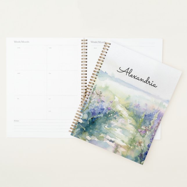 Personalise Wild Lavender flowers  Planner (Display)