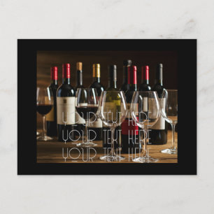 Personalise Wine Tasting Postcard Party Invitation