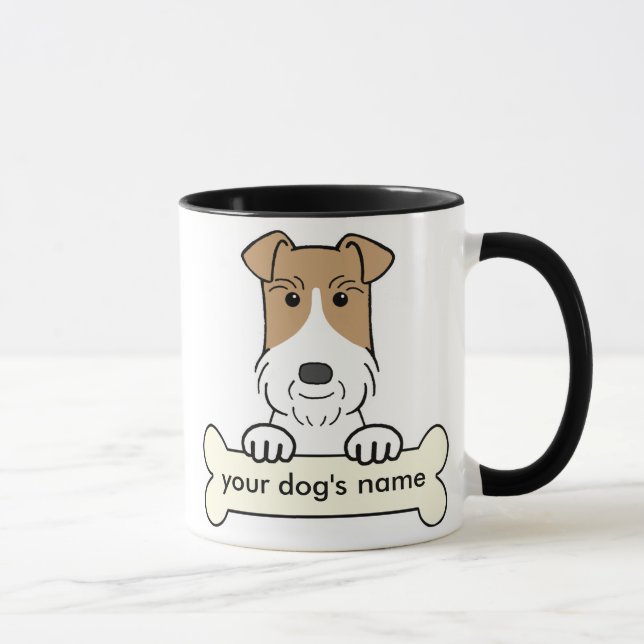 Personalise Wire Fox Terrier Mug (Right)