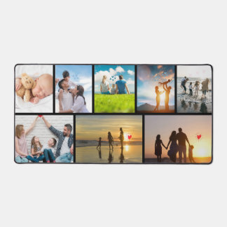 Personalise with 8 photos of family,friends,lovers desk mat