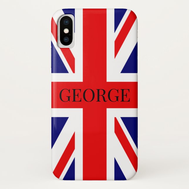 Personalise with a Name British National Flag Case-Mate iPhone Case (Back)