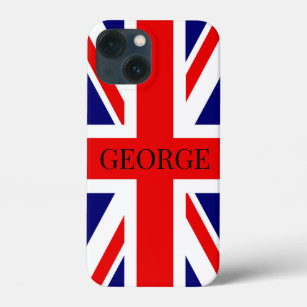 Personalise with a Name British National Flag iPhone 13 Mini Case