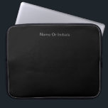 Personalise With Name Black   Laptop Sleeve<br><div class="desc">Style: Neoprene Laptop Sleeve 15 inch Protect your laptop with a custom laptop sleeve. Made with 100% neoprene, these lightweight and water resistant sleeves look great with your photos, text, or designs. Great for travel or just day-to-day use, custom laptop sleeves come in three sizes to fit your device and...</div>