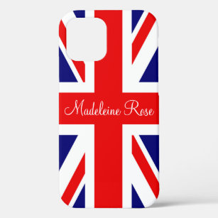 Personalise with Name British National Flag iPhone 12 Case