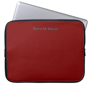 Personalise With Name Dk Red Laptop Sleeve