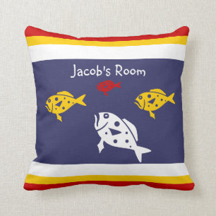 Personalise with name fish pillow