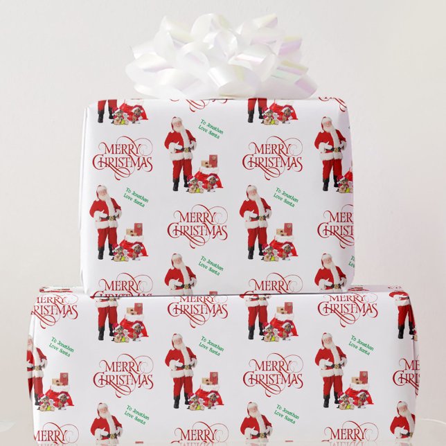Personalise with Name For Kids From Santa Wrapping Paper (Creator Uploaded)