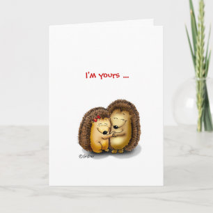 Personalise with name - Hugging Hedgehogs Holiday Card