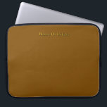 Personalise With Name Initials Brown      Laptop Sleeve<br><div class="desc">Style: Neoprene Laptop Sleeve 15 inch Protect your laptop with a custom laptop sleeve. Made with 100% neoprene, these lightweight and water resistant sleeves look great with your photos, text, or designs. Great for travel or just day-to-day use, custom laptop sleeves come in three sizes to fit your device and...</div>
