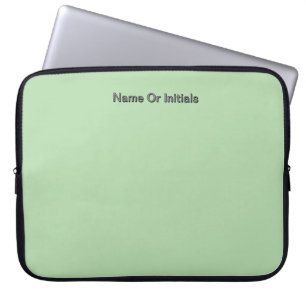 Personalise With Name Initials Mint Green       Laptop Sleeve