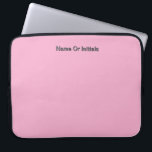 Personalise With Name Initials Pink      Laptop Sleeve<br><div class="desc">Style: Neoprene Laptop Sleeve 15 inch Protect your laptop with a custom laptop sleeve. Made with 100% neoprene, these lightweight and water resistant sleeves look great with your photos, text, or designs. Great for travel or just day-to-day use, custom laptop sleeves come in three sizes to fit your device and...</div>