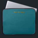 Personalise With Name Initials Teal     Laptop Sleeve<br><div class="desc">Style: Neoprene Laptop Sleeve 15 inch Protect your laptop with a custom laptop sleeve. Made with 100% neoprene, these lightweight and water resistant sleeves look great with your photos, text, or designs. Great for travel or just day-to-day use, custom laptop sleeves come in three sizes to fit your device and...</div>