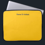Personalise With Name Initials Yellow      Laptop Sleeve<br><div class="desc">Style: Neoprene Laptop Sleeve 15 inch Protect your laptop with a custom laptop sleeve. Made with 100% neoprene, these lightweight and water resistant sleeves look great with your photos, text, or designs. Great for travel or just day-to-day use, custom laptop sleeves come in three sizes to fit your device and...</div>