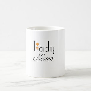 Personalise With Name LADY Gift   Coffee Mug