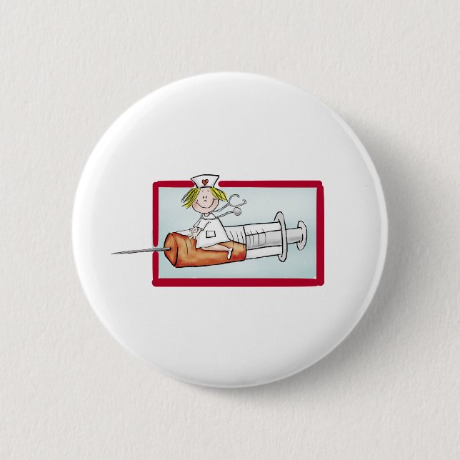 Personalise with name - The Super Nurse 6 Cm Round Badge (Front)