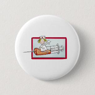 Personalise with name - The Super Nurse 6 Cm Round Badge